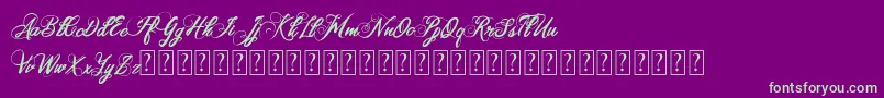 Samanda   PERSONAL ONLY Font – Green Fonts on Purple Background