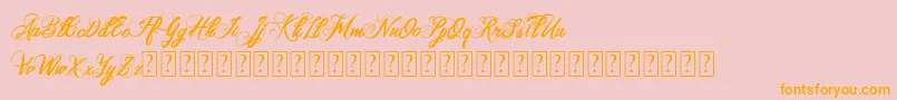 Samanda   PERSONAL ONLY Font – Orange Fonts on Pink Background