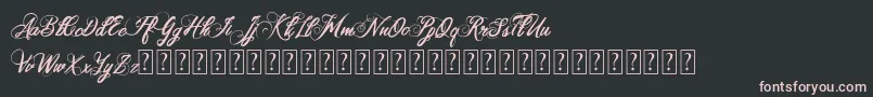 Samanda   PERSONAL ONLY-Schriftart – Rosa Schriften auf schwarzem Hintergrund