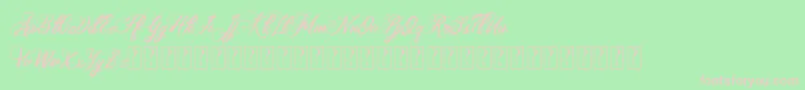 Samanda   PERSONAL ONLY Font – Pink Fonts on Green Background