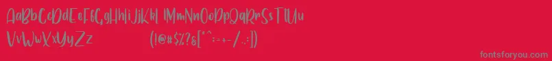 Samantha Demo Font – Gray Fonts on Red Background