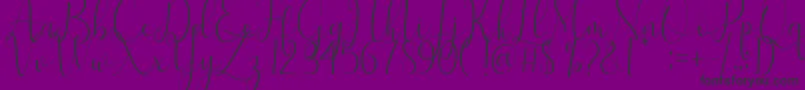 Samantha Font – Black Fonts on Purple Background