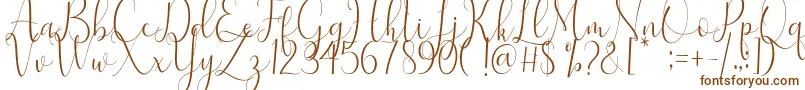 Samantha Font – Brown Fonts on White Background