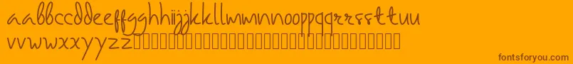 samarasa regular Font – Brown Fonts on Orange Background