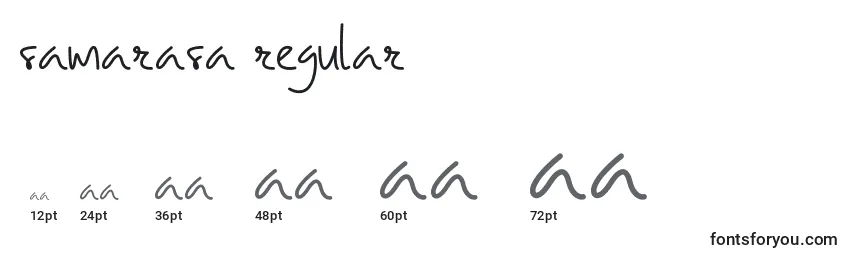 Samarasa regular Font Sizes