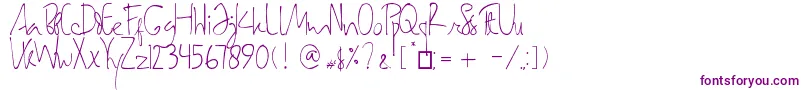 SamarasaHandwriting Font – Purple Fonts on White Background