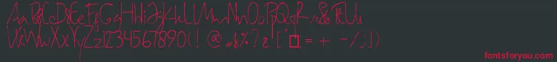 SamarasaHandwriting Font – Red Fonts on Black Background