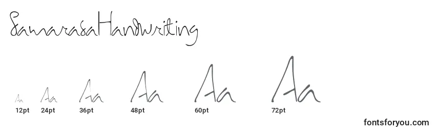 SamarasaHandwriting Font Sizes