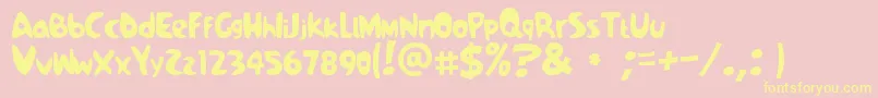 Samba Font – Yellow Fonts on Pink Background