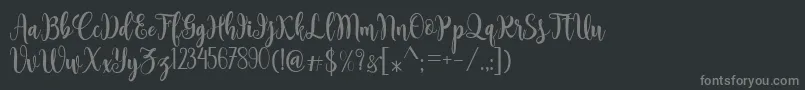 Sambilan Font – Gray Fonts on Black Background