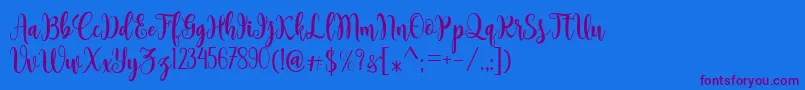 More about Sambilan Font Sambilan Font – Purple Fonts on Blue Background