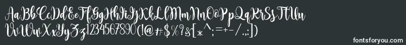 Sambilan Font – White Fonts on Black Background