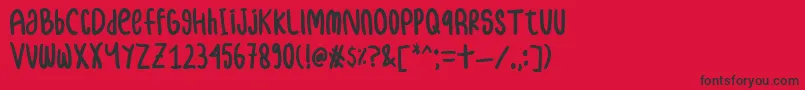 フォントsamble – 赤い背景に黒い文字