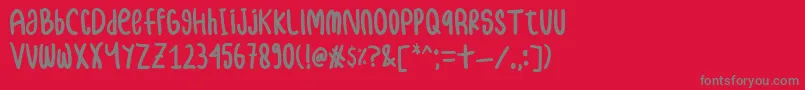 フォントsamble – 赤い背景に灰色の文字