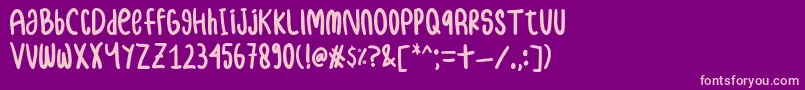 samble Font – Pink Fonts on Purple Background