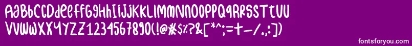 samble Font – White Fonts on Purple Background