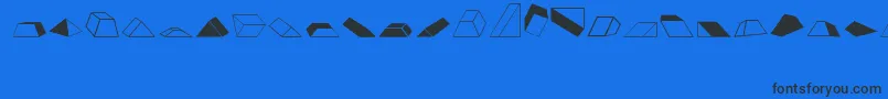 フォントShapes2 – 黒い文字の青い背景