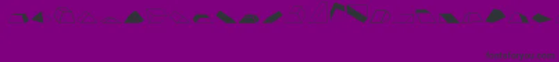 Shapes2-Schriftart – Schwarze Schriften auf violettem Hintergrund