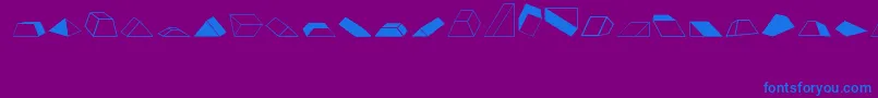 Shapes2 Font – Blue Fonts on Purple Background