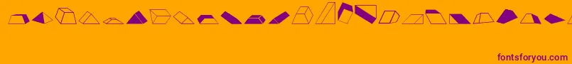 Shapes2 Font – Purple Fonts on Orange Background