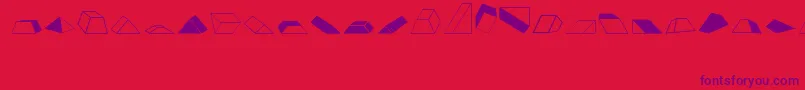 Shapes2 Font – Purple Fonts on Red Background