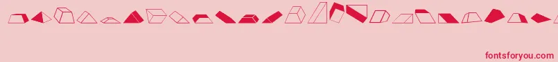 Shapes2 Font – Red Fonts on Pink Background