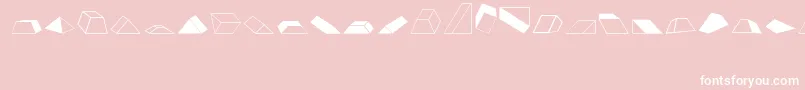 Shapes2 Font – White Fonts on Pink Background