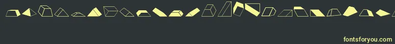 Fonte Shapes2 – fontes amarelas em um fundo preto