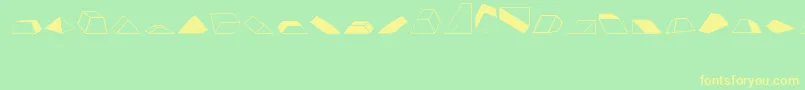 Шрифт Shapes2 – жёлтые шрифты на зелёном фоне