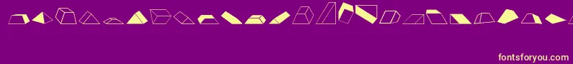 Shapes2 Font – Yellow Fonts on Purple Background