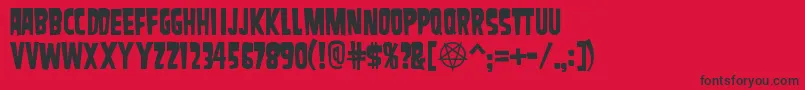 Samdan Font – Black Fonts on Red Background