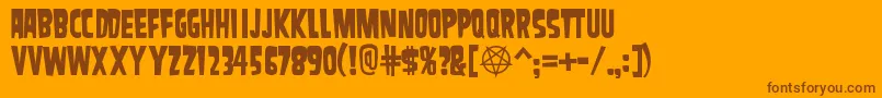 Samdan Font – Brown Fonts on Orange Background