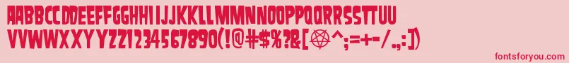 Samdan Font – Red Fonts on Pink Background