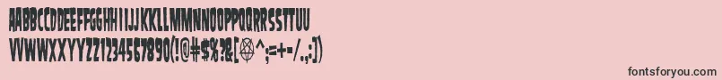 SamdanEvilCondensed-Schriftart – Schwarze Schriften auf rosa Hintergrund