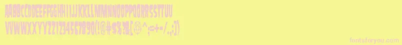 SamdanEvilCondensed Font – Pink Fonts on Yellow Background