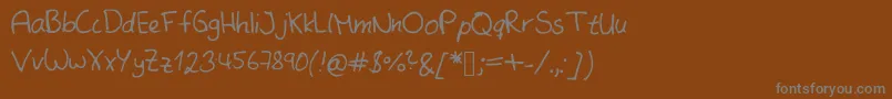 フォントSame Mistake   Kopie – 茶色の背景に灰色の文字