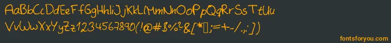 フォントSame Mistake   Kopie – 黒い背景にオレンジの文字