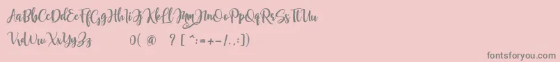 samellya Personal Use-Schriftart – Graue Schriften auf rosa Hintergrund
