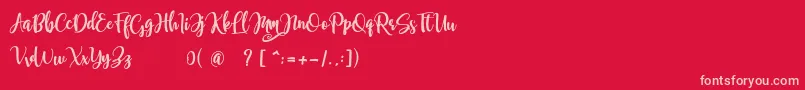 fuente samellya Personal Use – Fuentes Rosadas Sobre Fondo Rojo