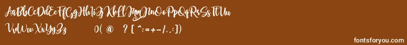 samellya Personal Use Font – White Fonts on Brown Background