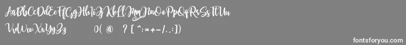 samellya Personal Use Font – White Fonts on Gray Background