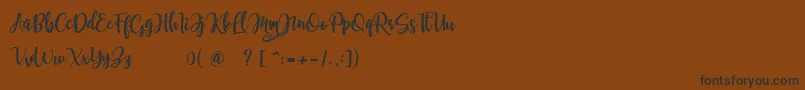 samellya Personal Use Font – Black Fonts on Brown Background