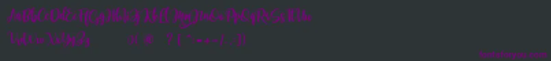 Шрифт samellya Personal Use – фиолетовые шрифты на чёрном фоне