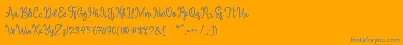 Шрифт Sameri Brush – серые шрифты на оранжевом фоне