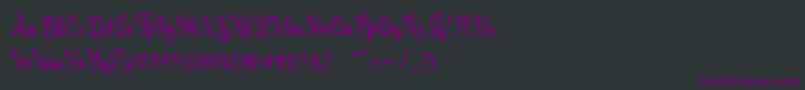 Шрифт Sameri Brush – фиолетовые шрифты на чёрном фоне