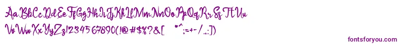 Шрифт Sameri Brush – фиолетовые шрифты на белом фоне
