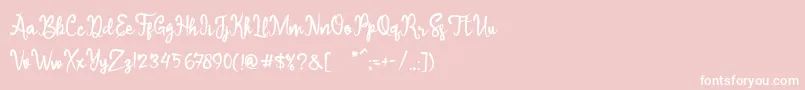 フォントSameri Brush – ピンクの背景に白い文字