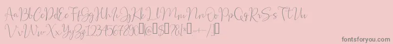 samira-Schriftart – Graue Schriften auf rosa Hintergrund