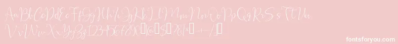 フォントsamira – ピンクの背景に白い文字