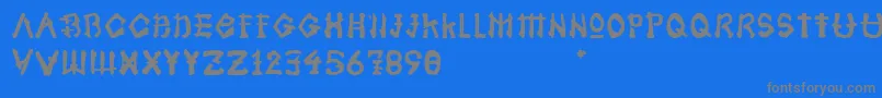 Шрифт Samoerai Typeface – серые шрифты на синем фоне